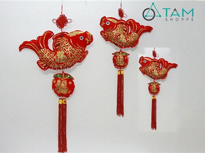 Dây Cá Chép đỏ treo Tết Số 25 (có 3 size)